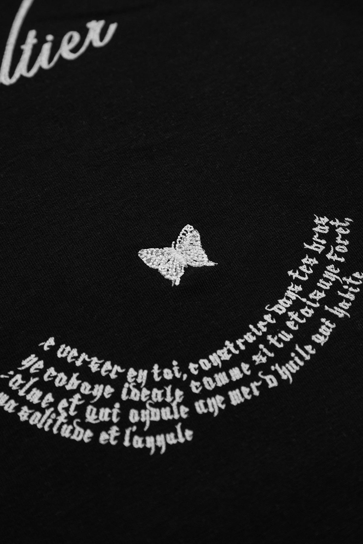 Jean Paul Gaultier “Tattoo Poem” Layered Jersey T-Shirt Black - 3