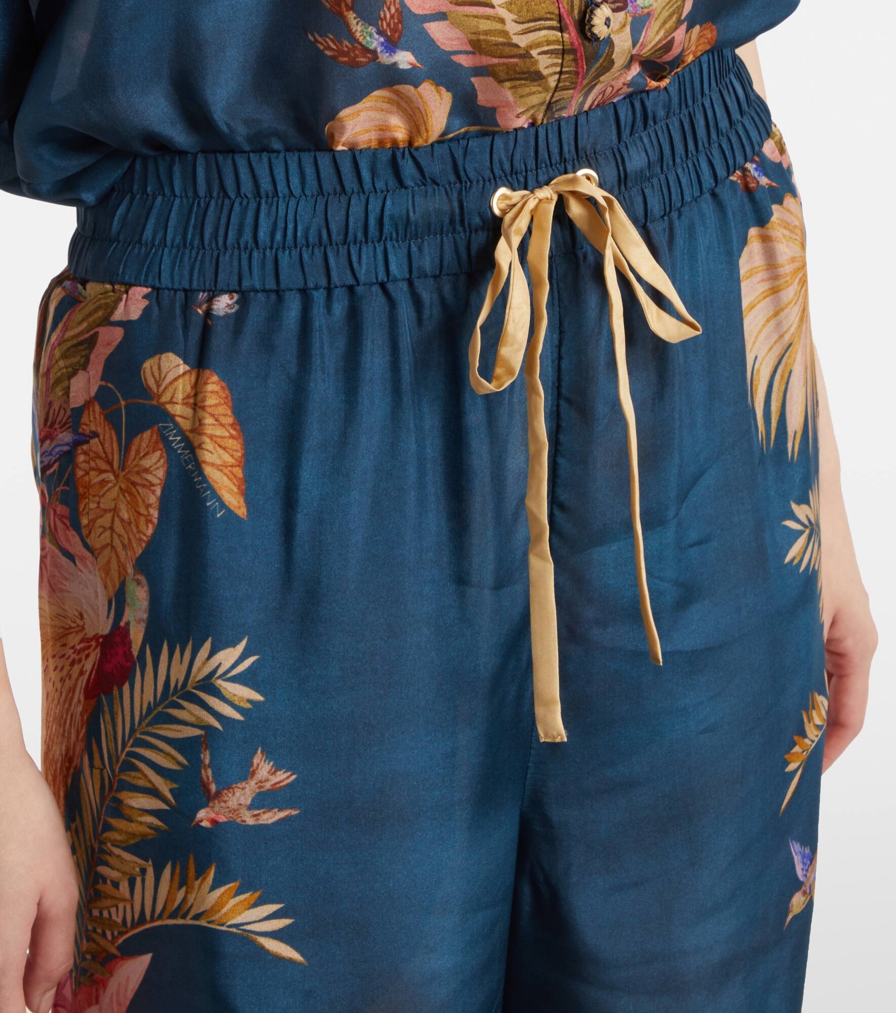 Ascension floral silk wide-leg pants - 4