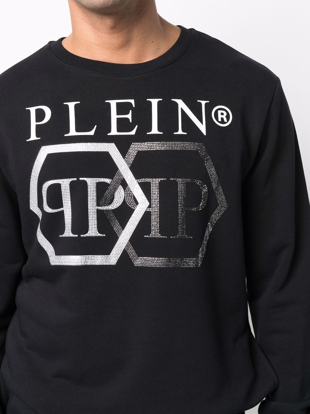 logo-studded cotton sweatshirt - 5