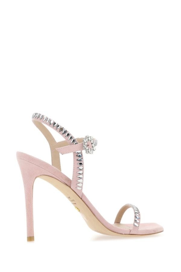 Pink suede Gemcut 100 sandals - 3