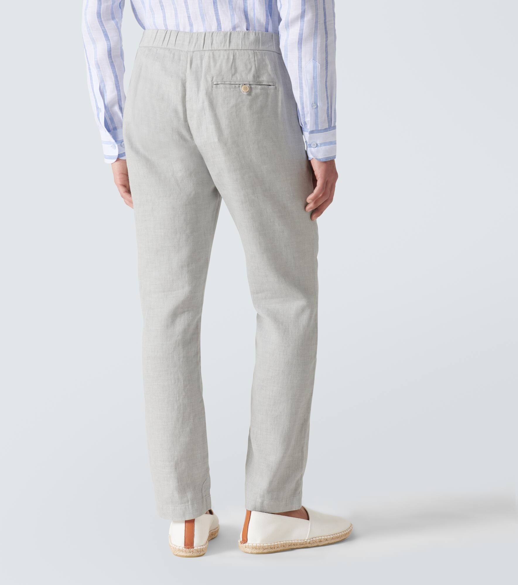 Oscar linen and cotton straight pants - 4