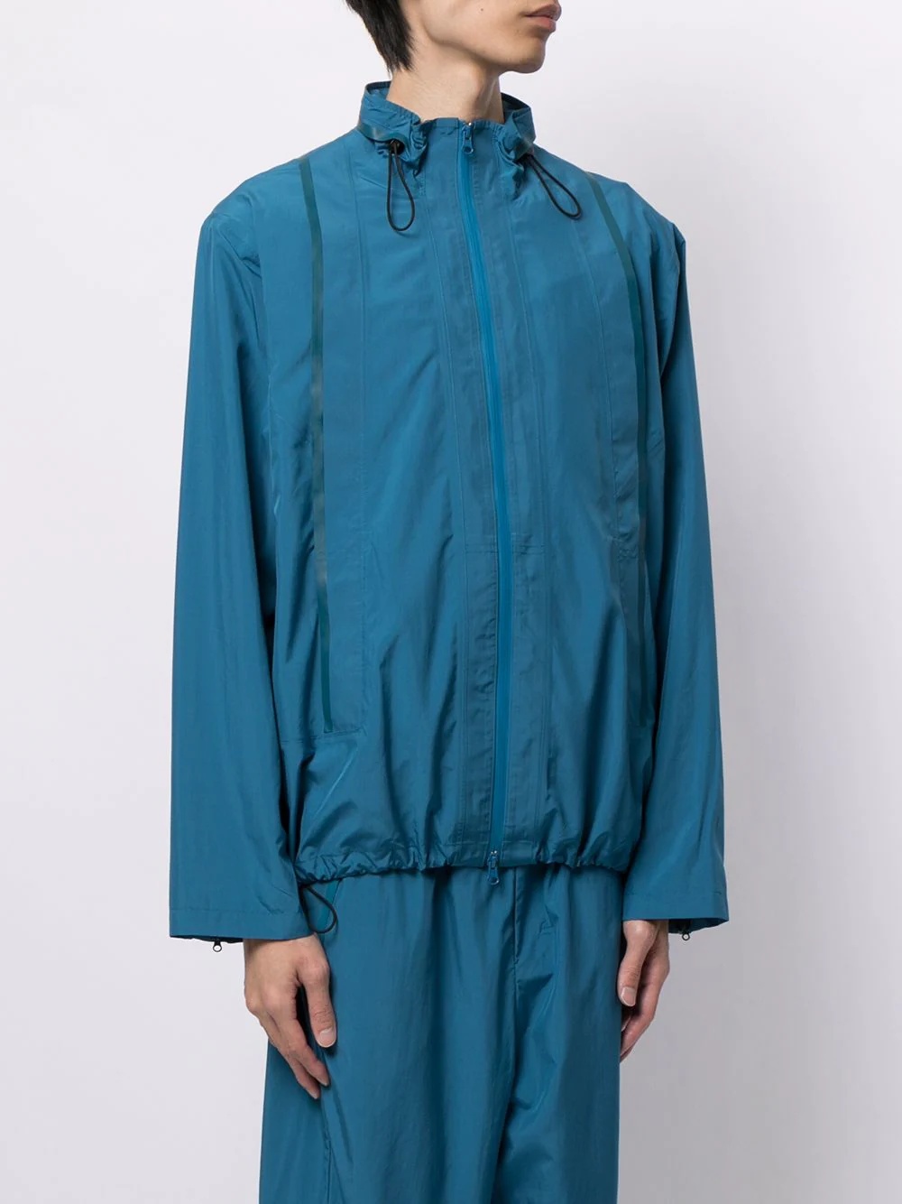 drawstring-fastening jacket - 3