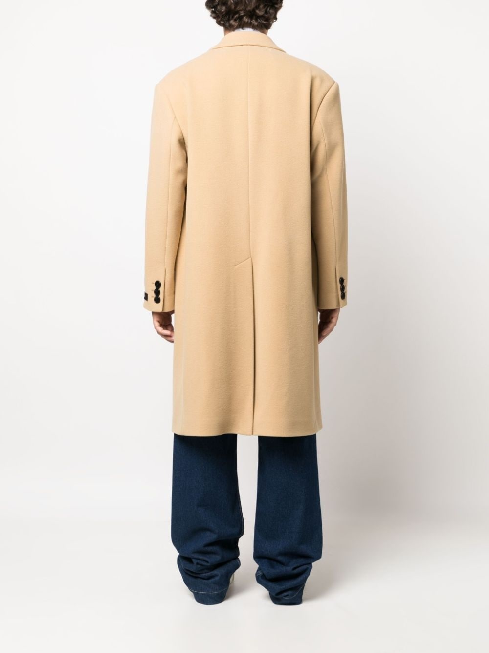 button-down single-breasted coat - 4