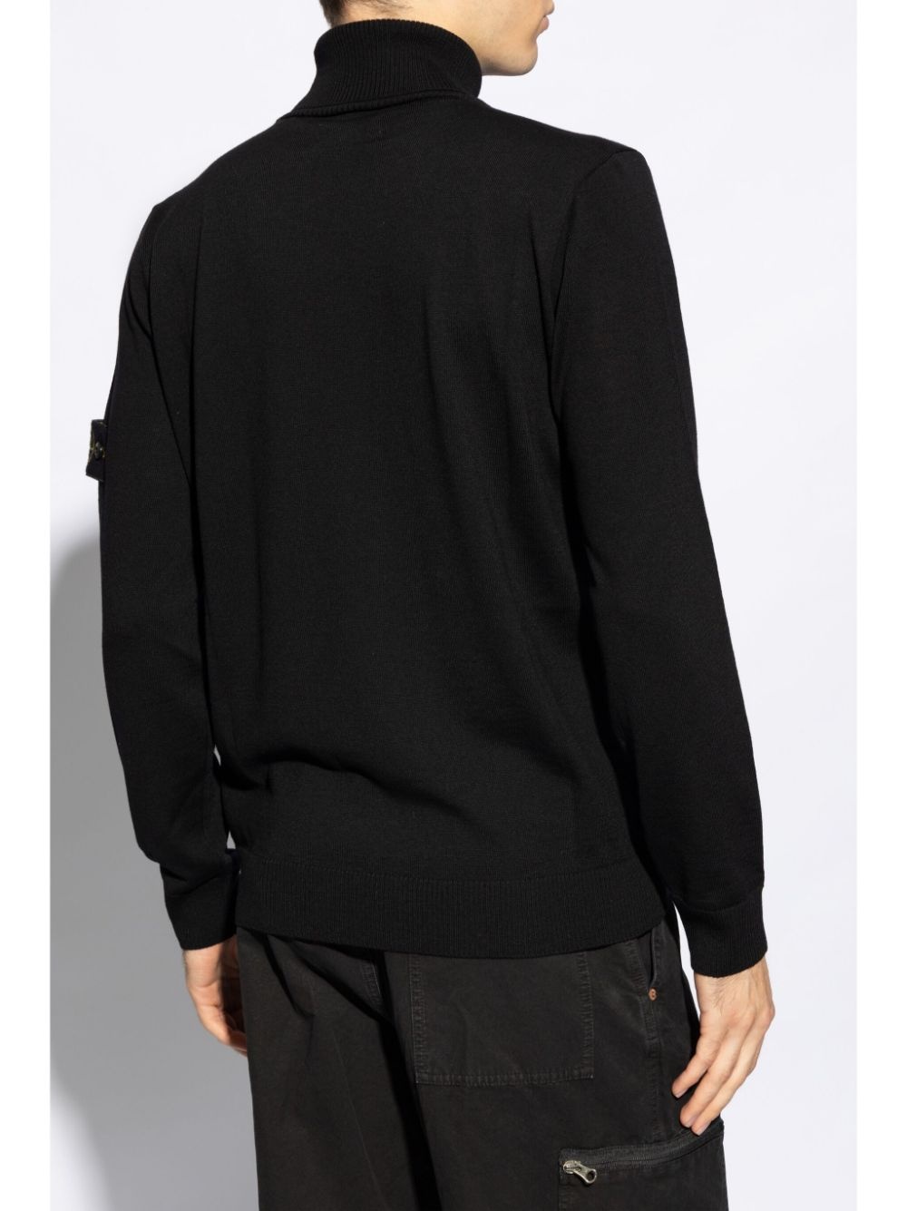 Compass-patch wool jumper - 4
