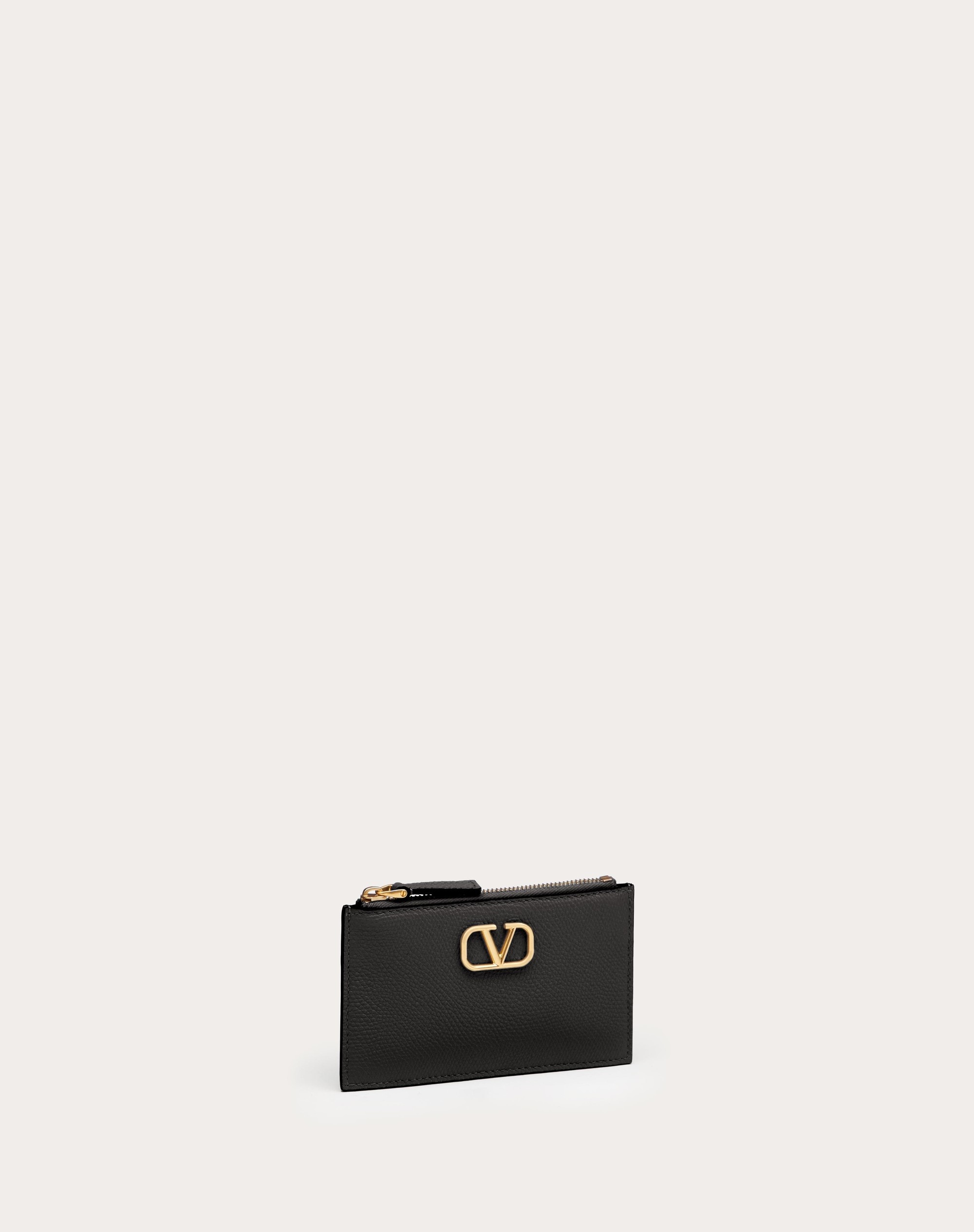 VLOGO SIGNATURE GRAINY CALFSKIN CARDHOLDER - 4