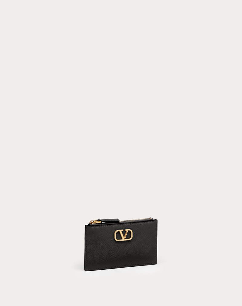VLOGO SIGNATURE GRAINY CALFSKIN CARDHOLDER 4