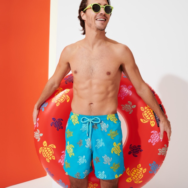 Men Swim Trunks Embroidered Ronde Des Tortues - 7