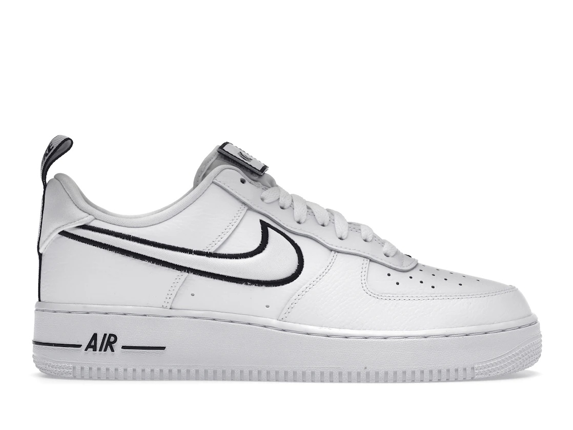 Nike Air Force 1 Low White Black Outline Swoosh - 1