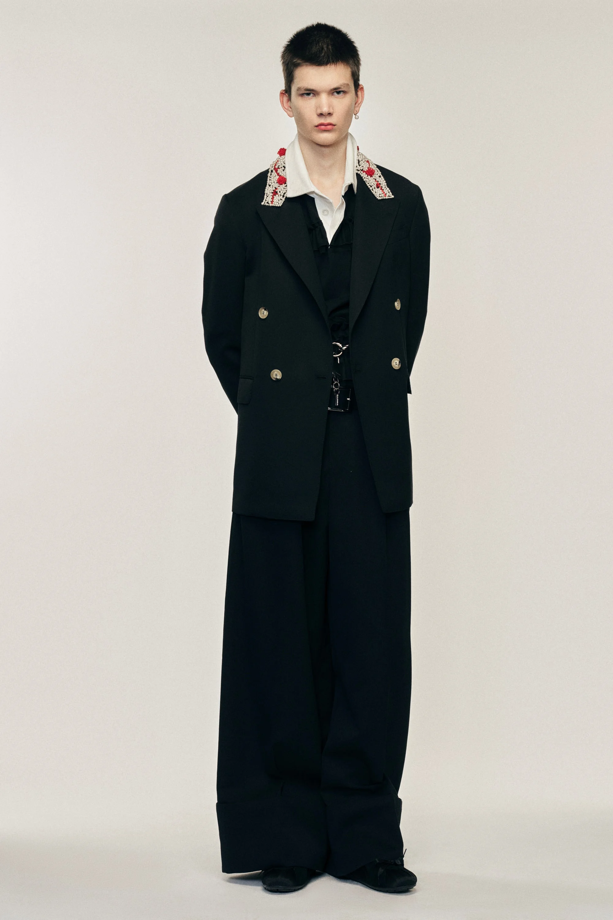 Turbo Embellished Double Breasted Jacket - 1