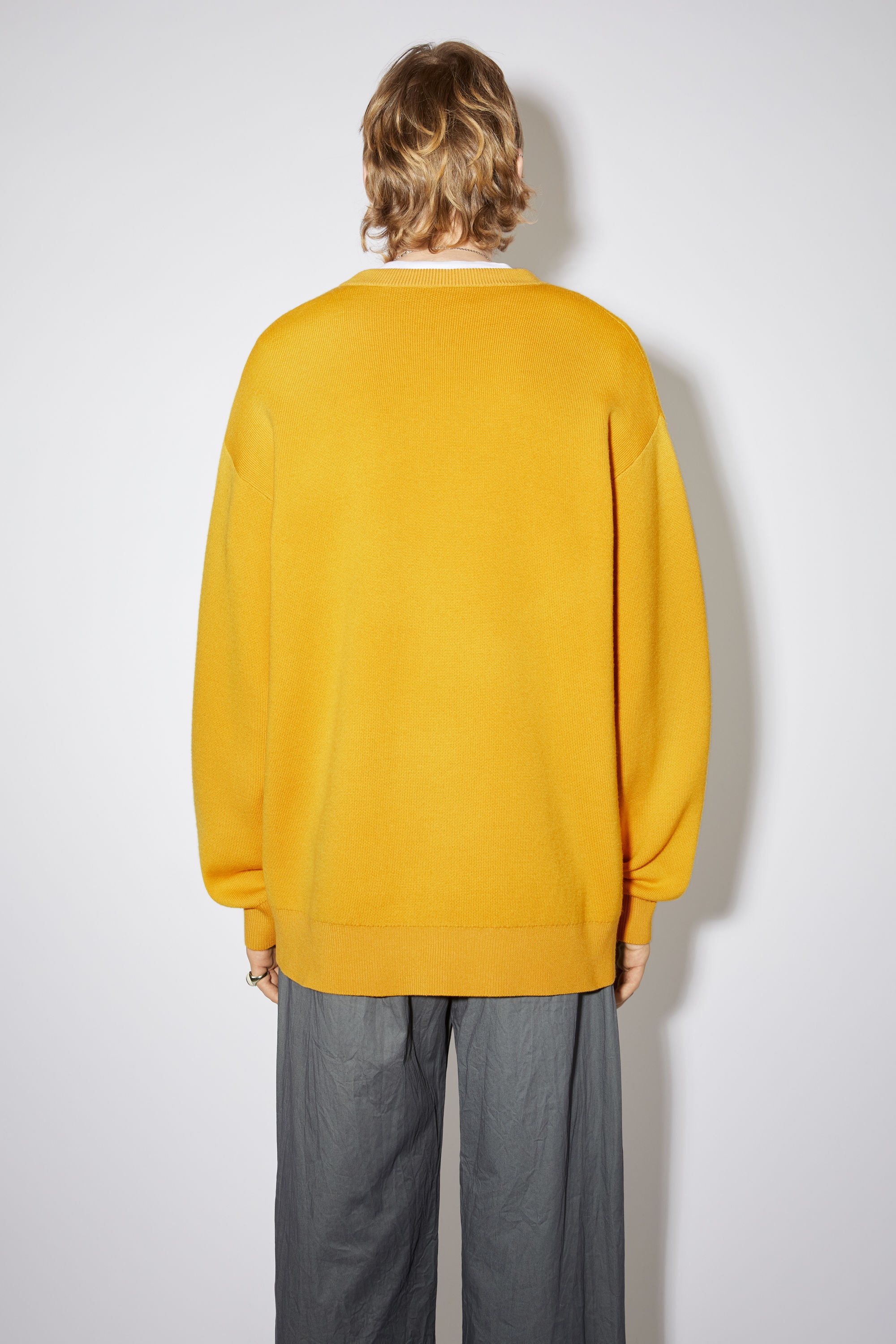 Crew neck jumper - Deep yellow - 3