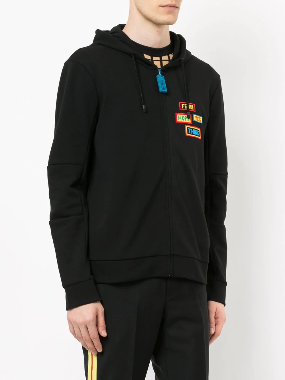 badge patch zip hoodie - 3