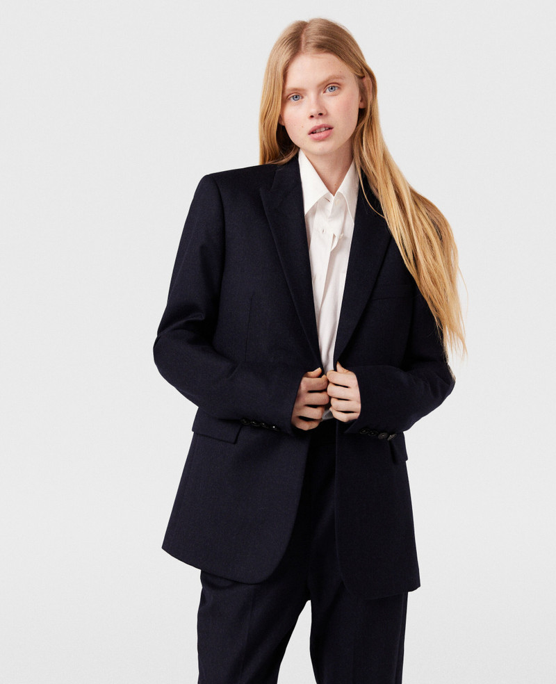 Single Breasted Wool Blazer - 1