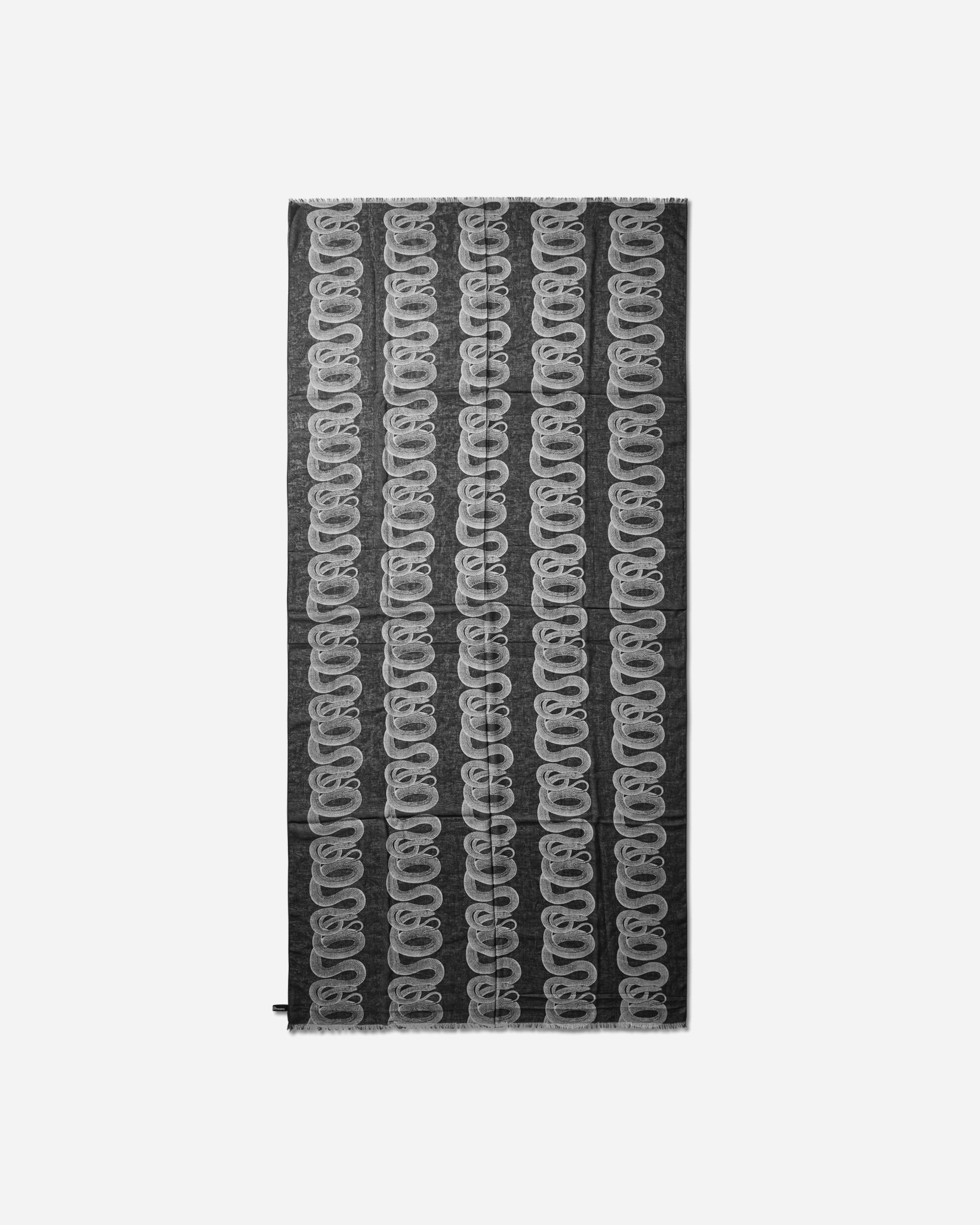 Snake Loop Pattern Scarf Black - 3