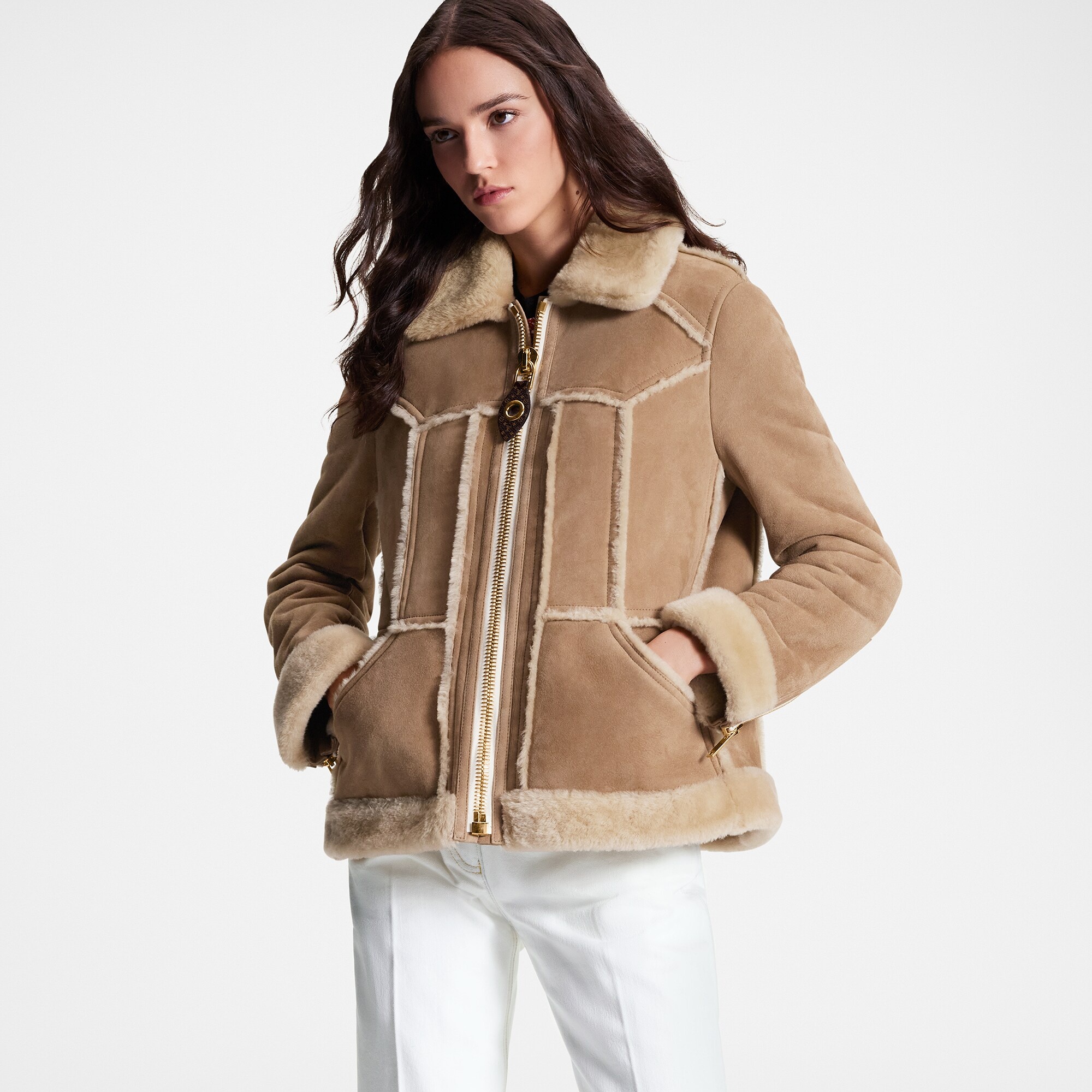 Louis vuitton shearling coat online