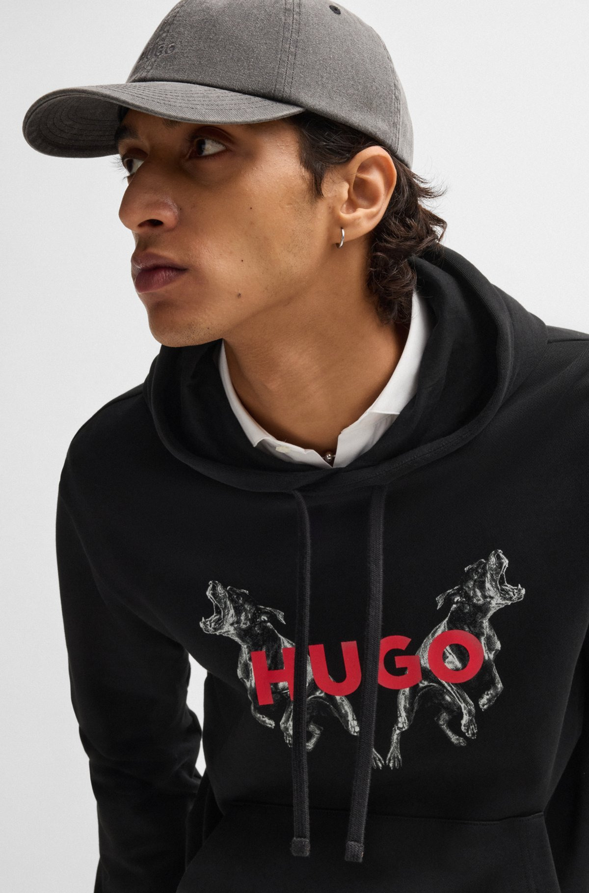 COTTON-TERRY HOODIE WITH ANIMAL GRAPHIC PRINTS - 3