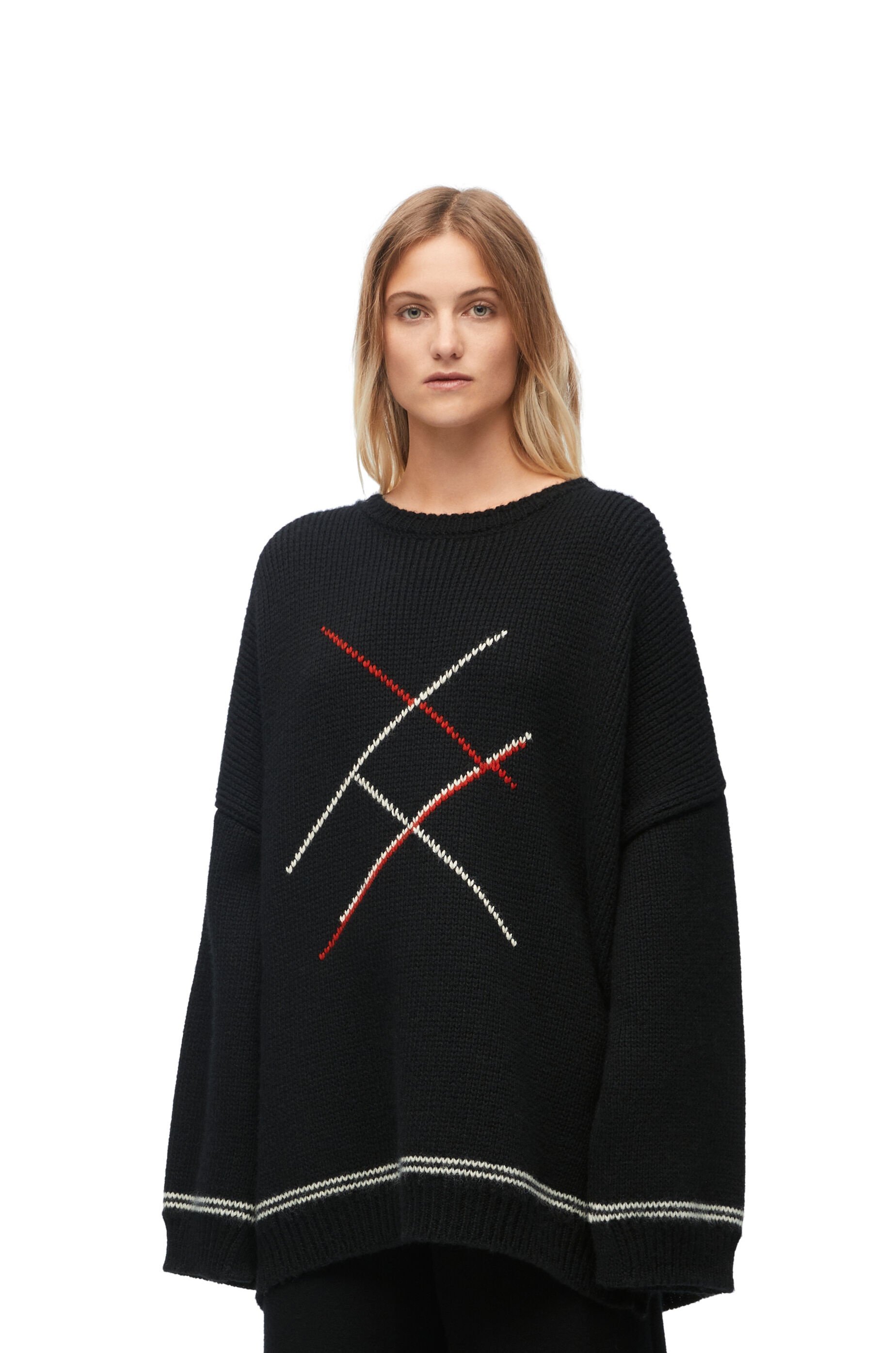 Argyle sweater in wool and alpaca - 3