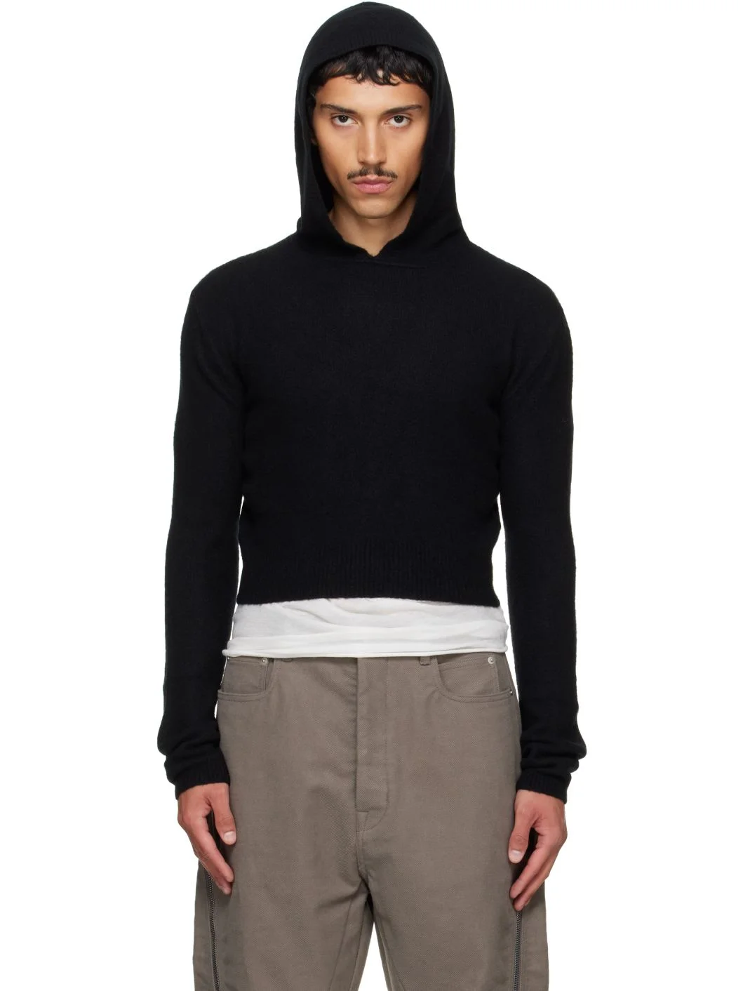 Black Tower Cropped Hoodie - 1