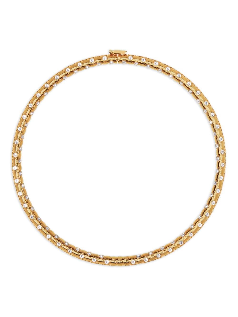 crystal-embellished necklace - 1