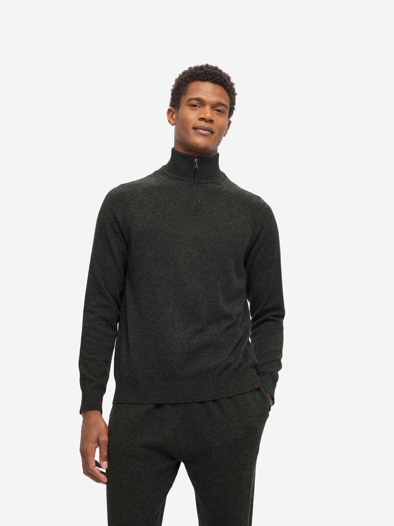 Men's Half-Zip Sweater Finley Cashmere Flint - 2
