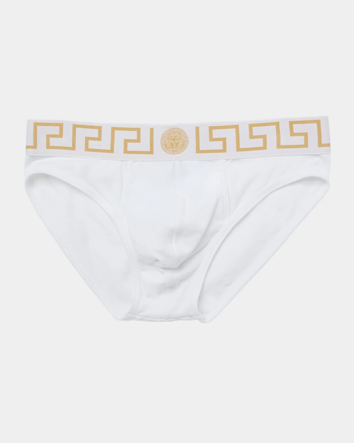 Men's Greek Key Organic Cotton Stretch Briefs - 1