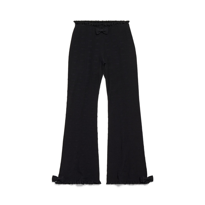 Women's Flared Capri Pants in Black 1