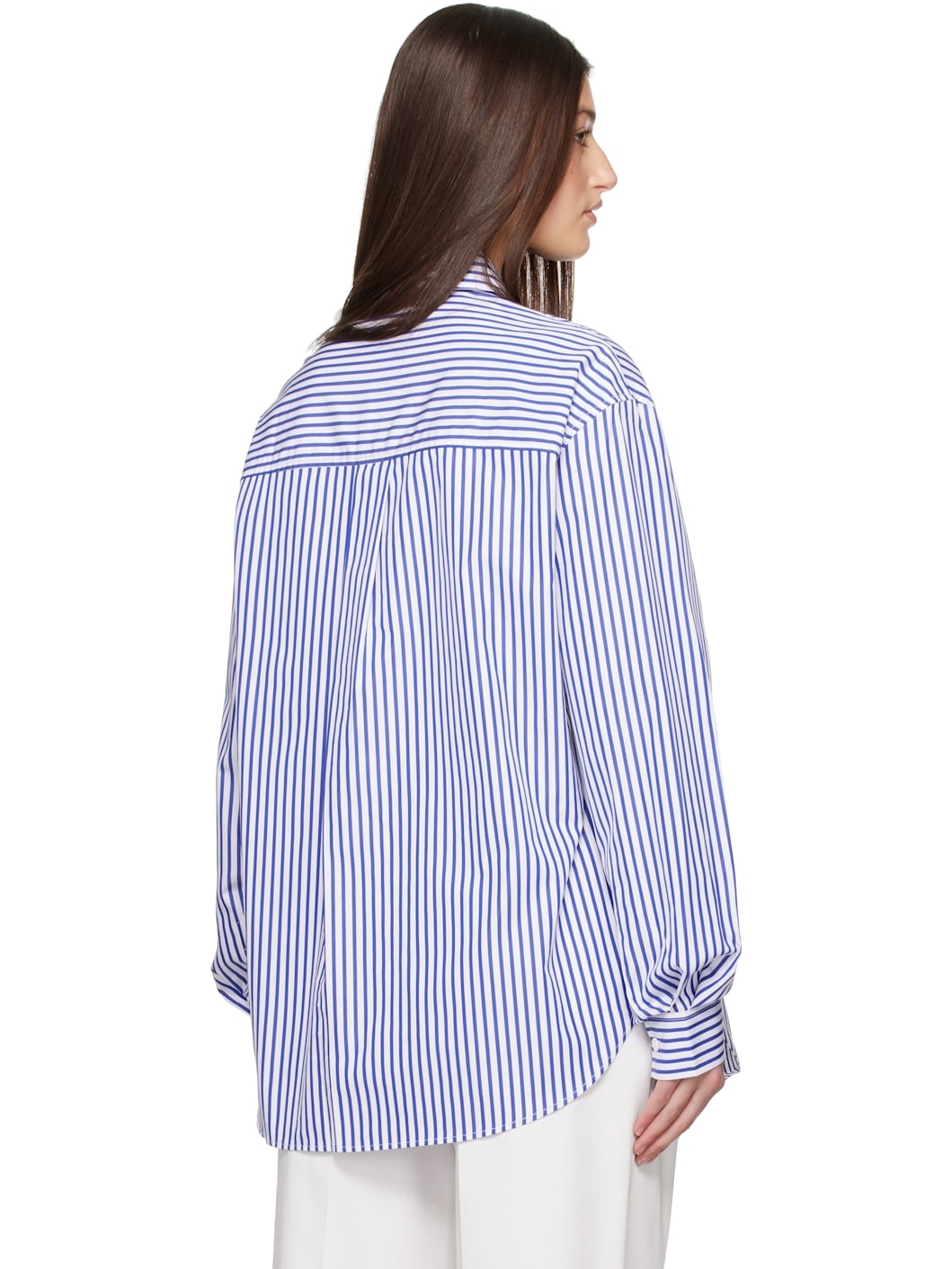 White & Blue Relaxed Shirt - 3