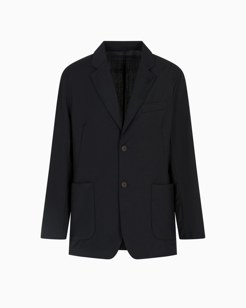 WOOL POPLIN SINGLE-BREASTED JACKET 1