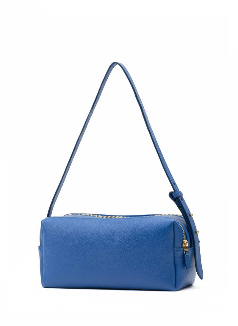 Trousse Pebbled Leather Azure Blue 3