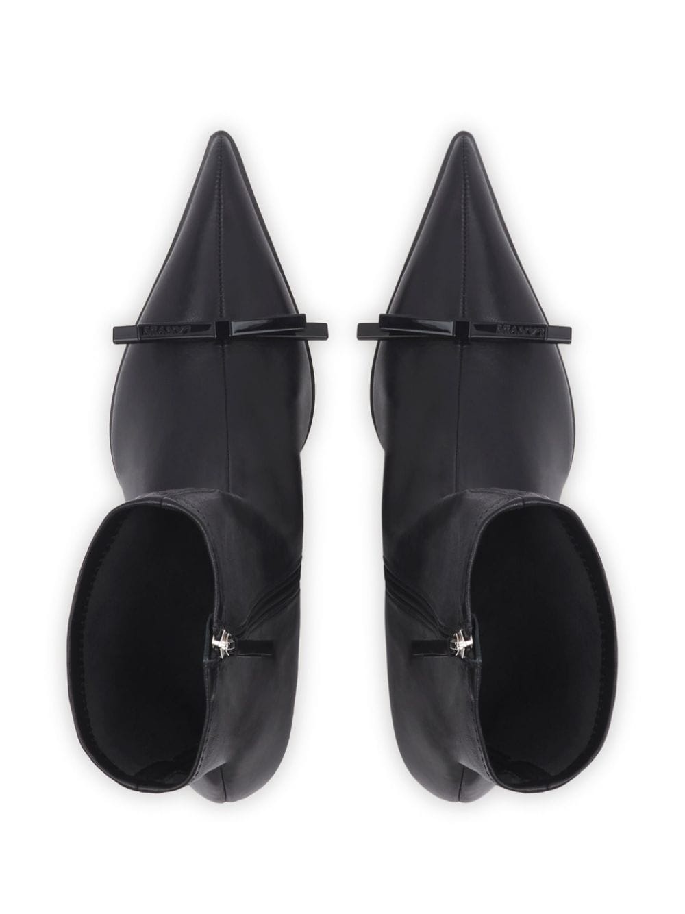 bow-detail leather ankle boots - 4