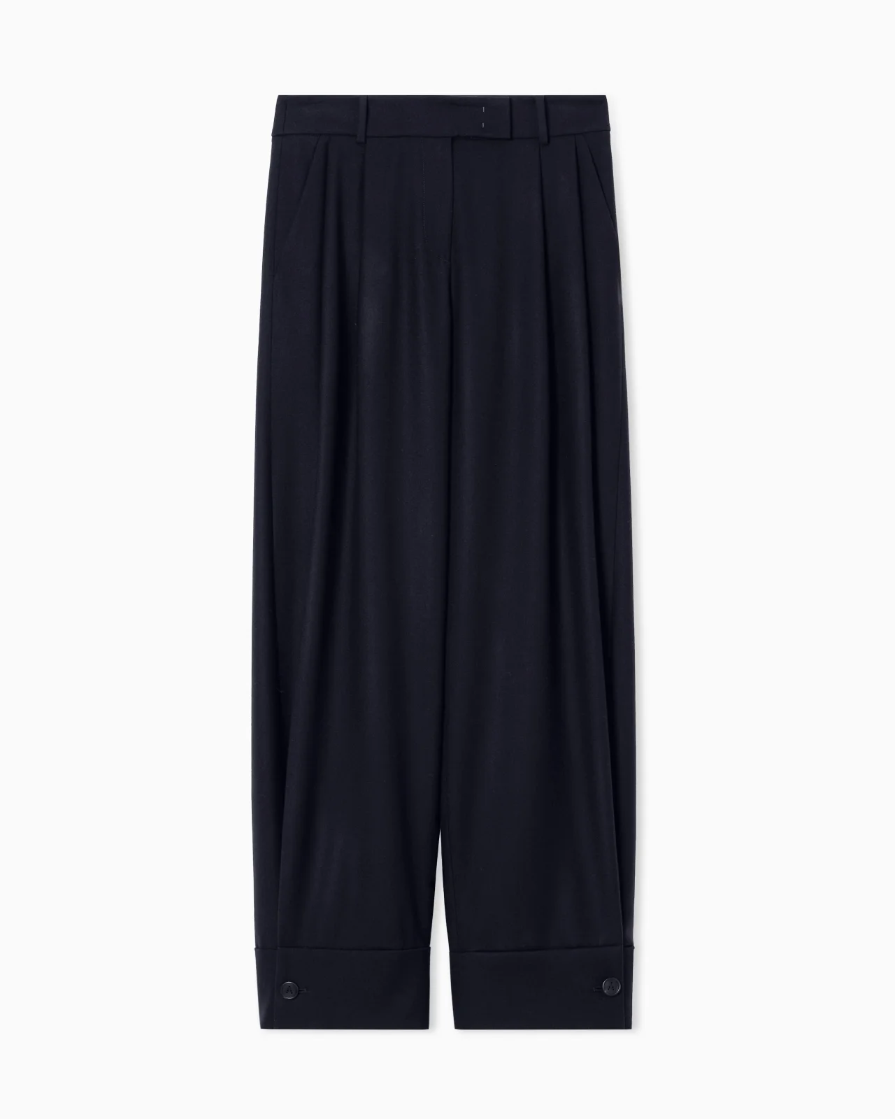GIORGIO ARMANI FOR ALANUI PURE VIRGIN WOOL TROUSERS WITH PLEATS - 1
