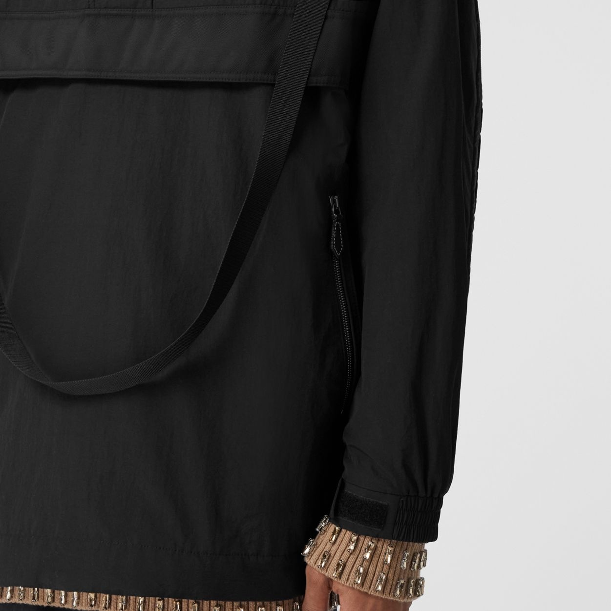 Logo Detail Nylon and Cotton Oversized Jacket - 5