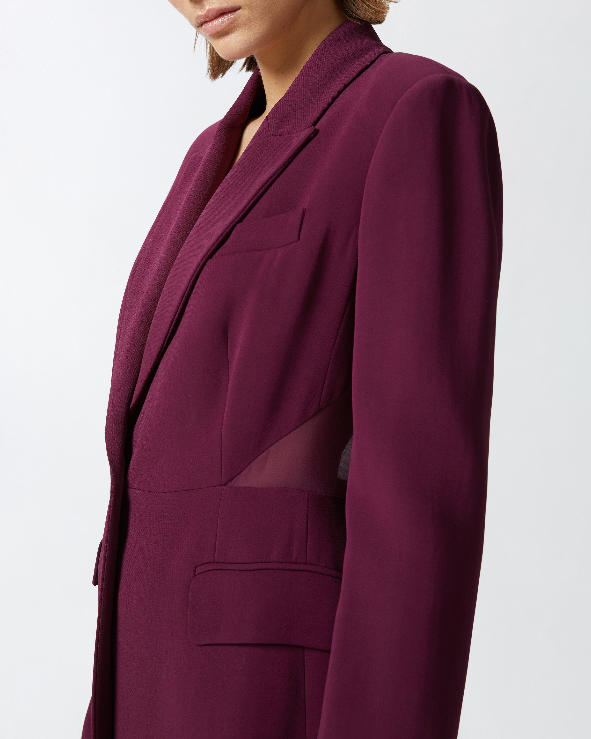 BLAZER WITH TRANSPARENT INSERT ON THE BACK - 5