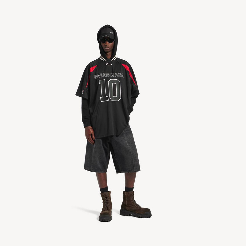 BALENCIAGA Men's Balenciaga | Nba Collaboration Oversized T-shirt in Black/multicolor outlook
