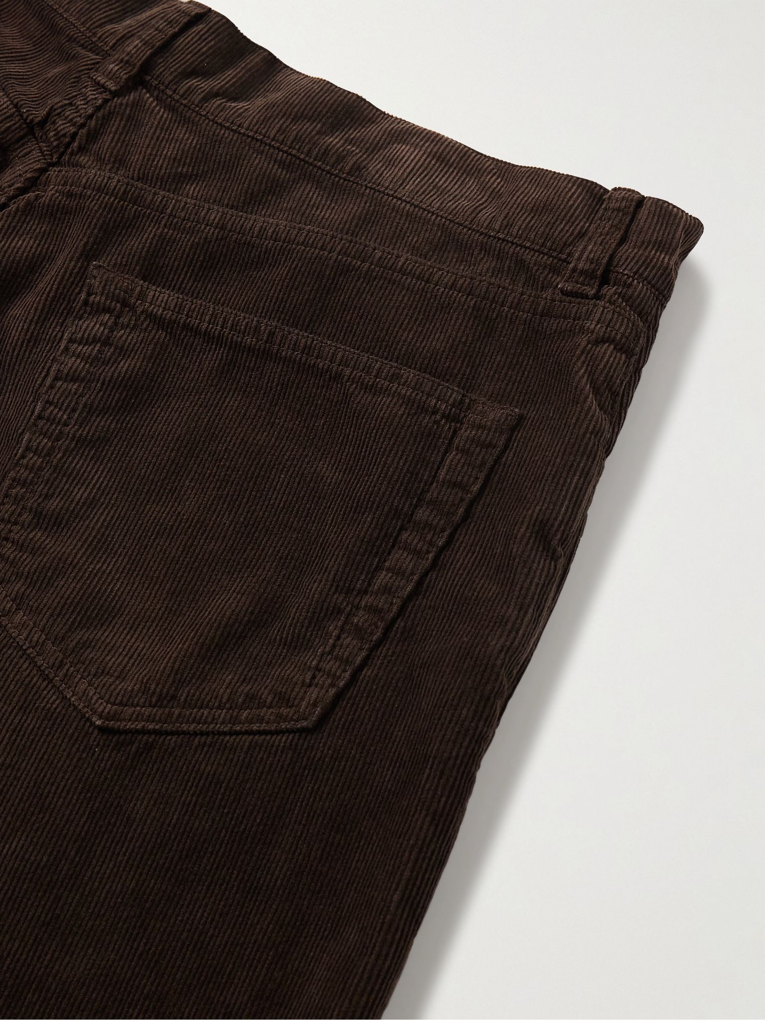 Burt Straight-Leg Cotton-Corduroy Trousers Brown - 5