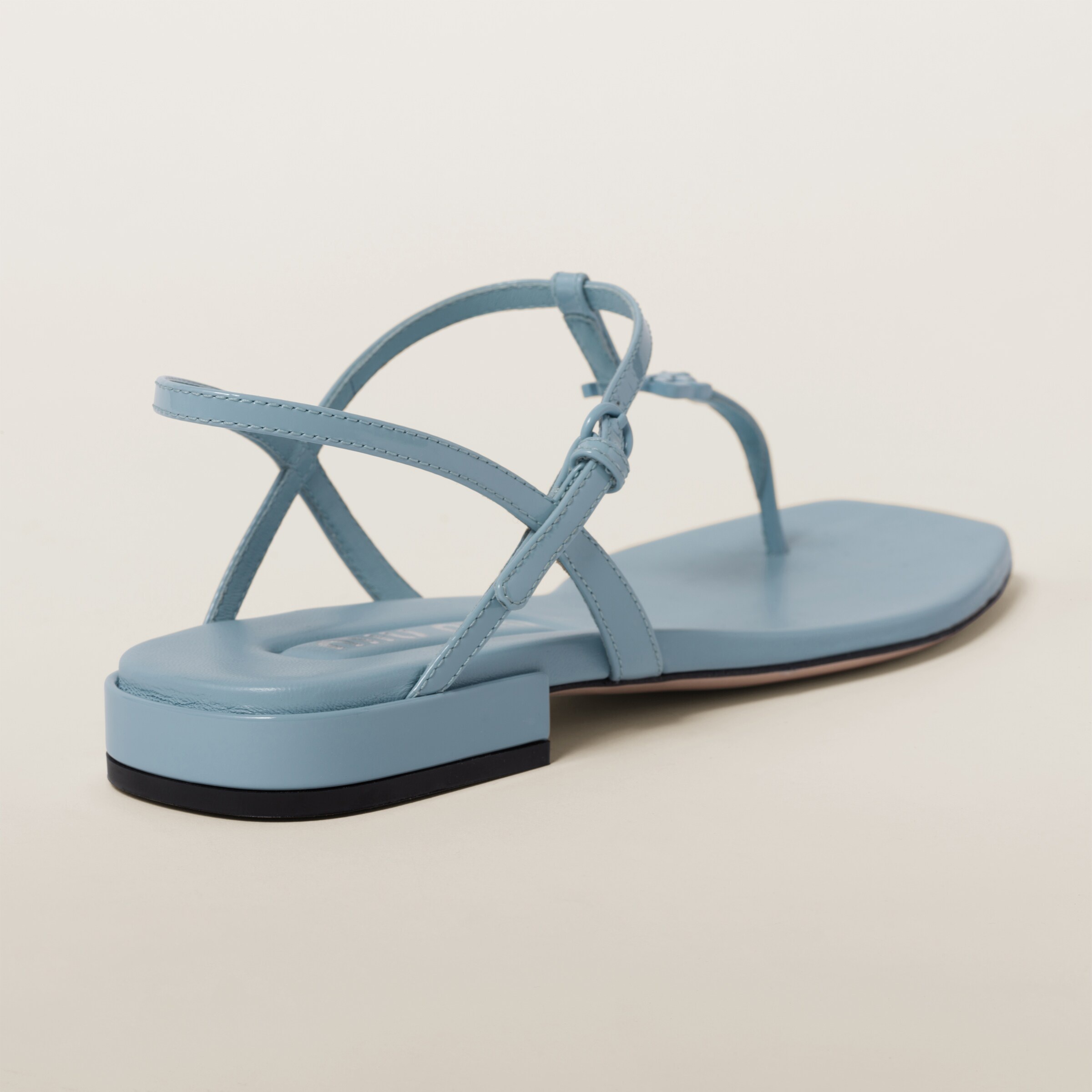 Patent thong sandals - 2