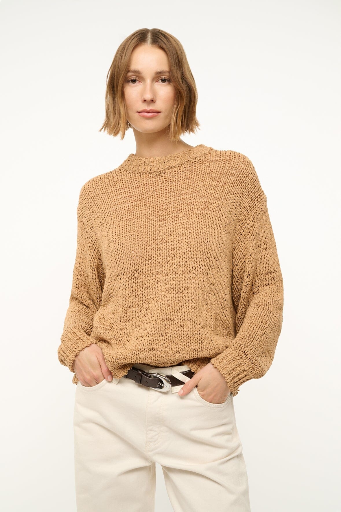 STAUD CALA SWEATER CAMEL - 3