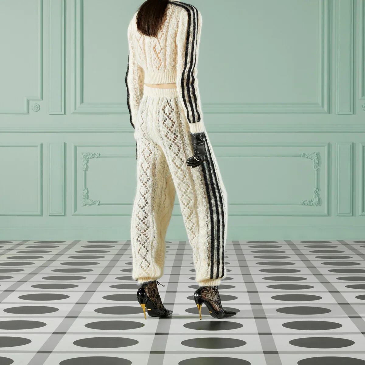 adidas x Gucci mohair knit jogging pant - 7