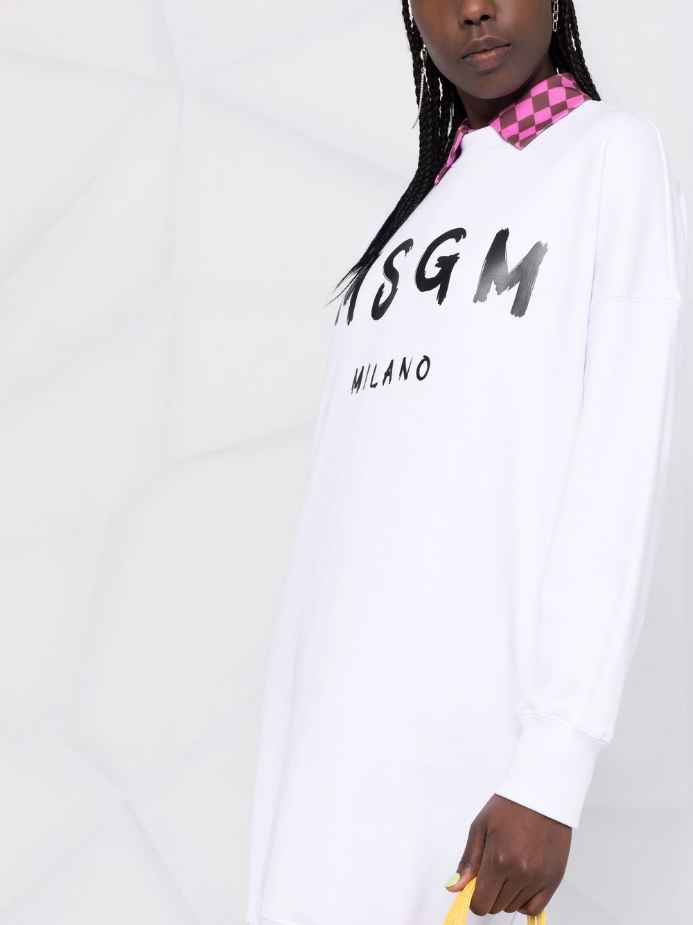 logo-print cotton jumper dress - 5