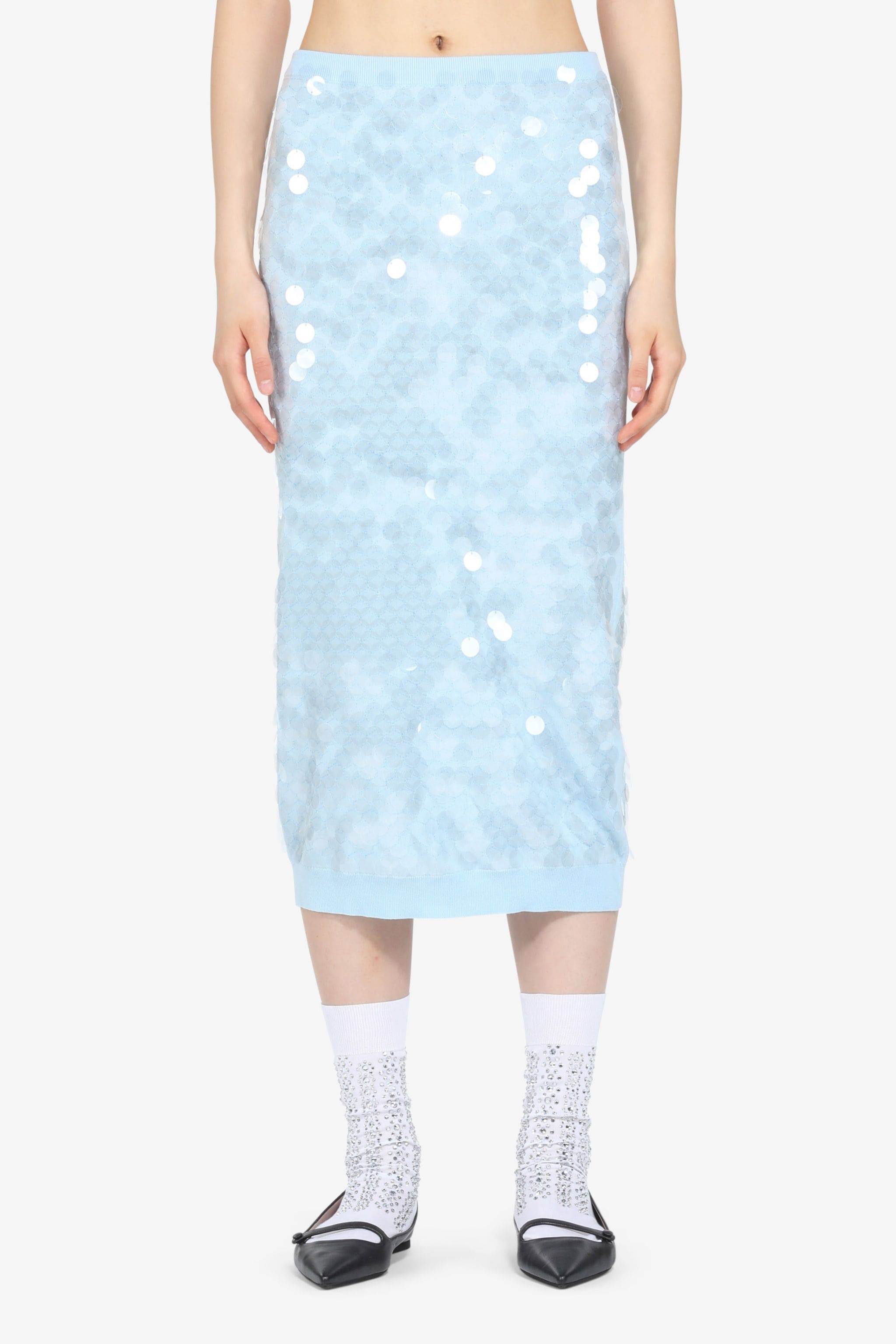 SEQUIN COTTON SKIRT - 1