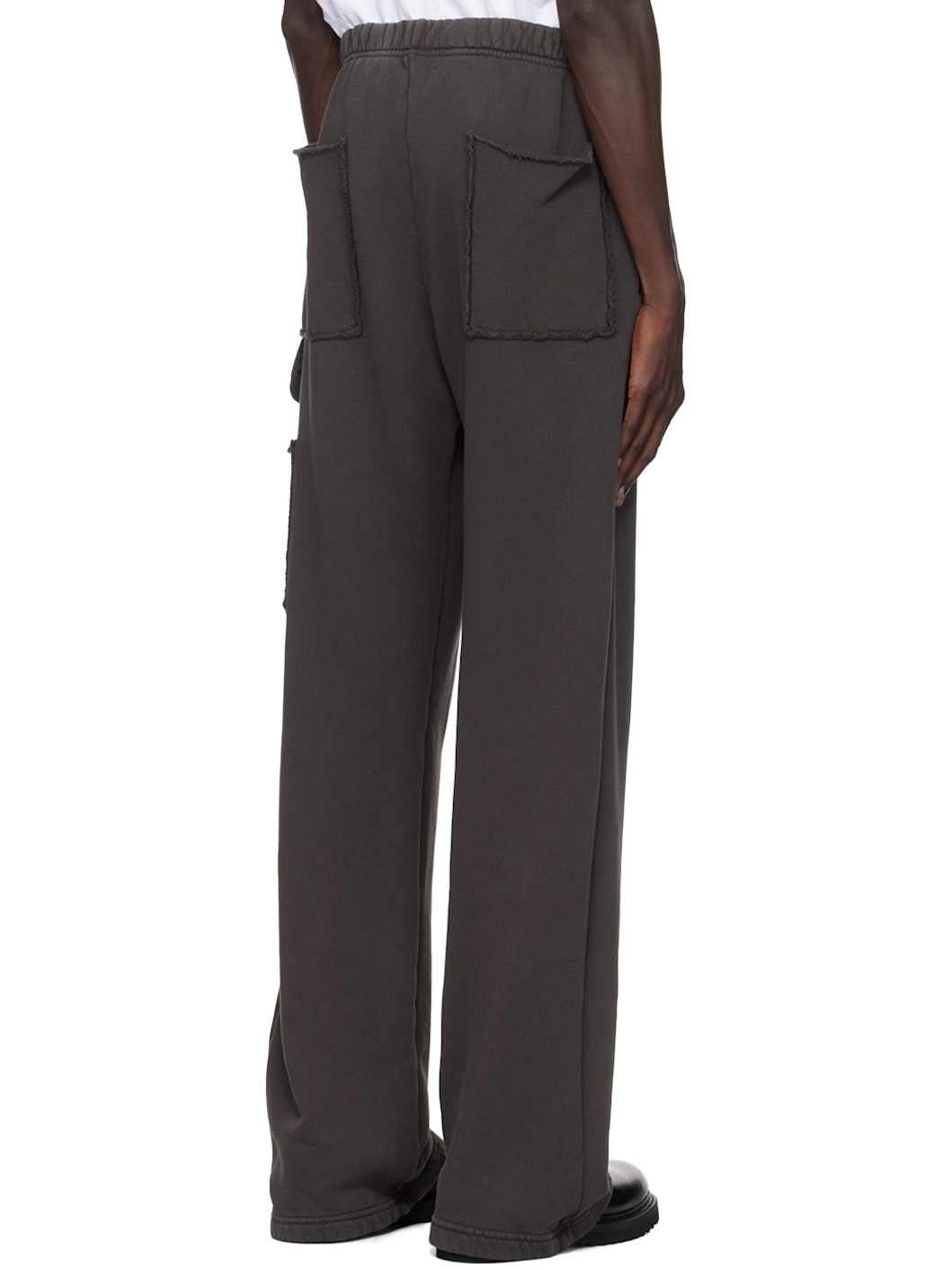 Black Utility Puddle Sweatpants - 3