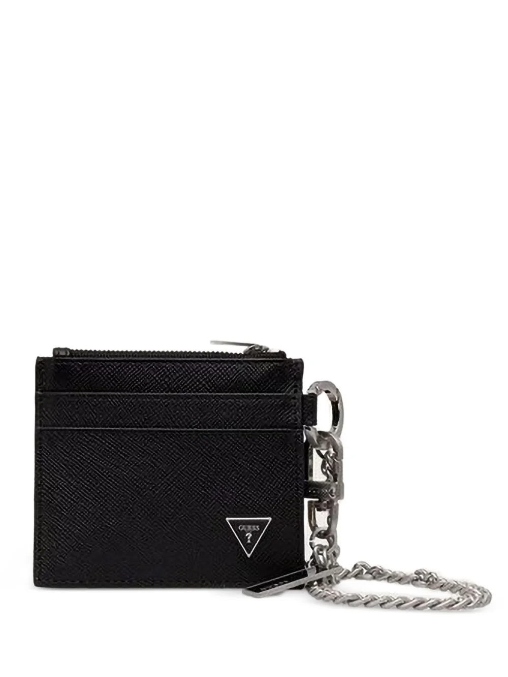 Milano saffiano-leather chain-link card holder - 1