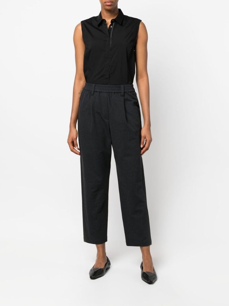 mid-rise straight leg trousers - 2