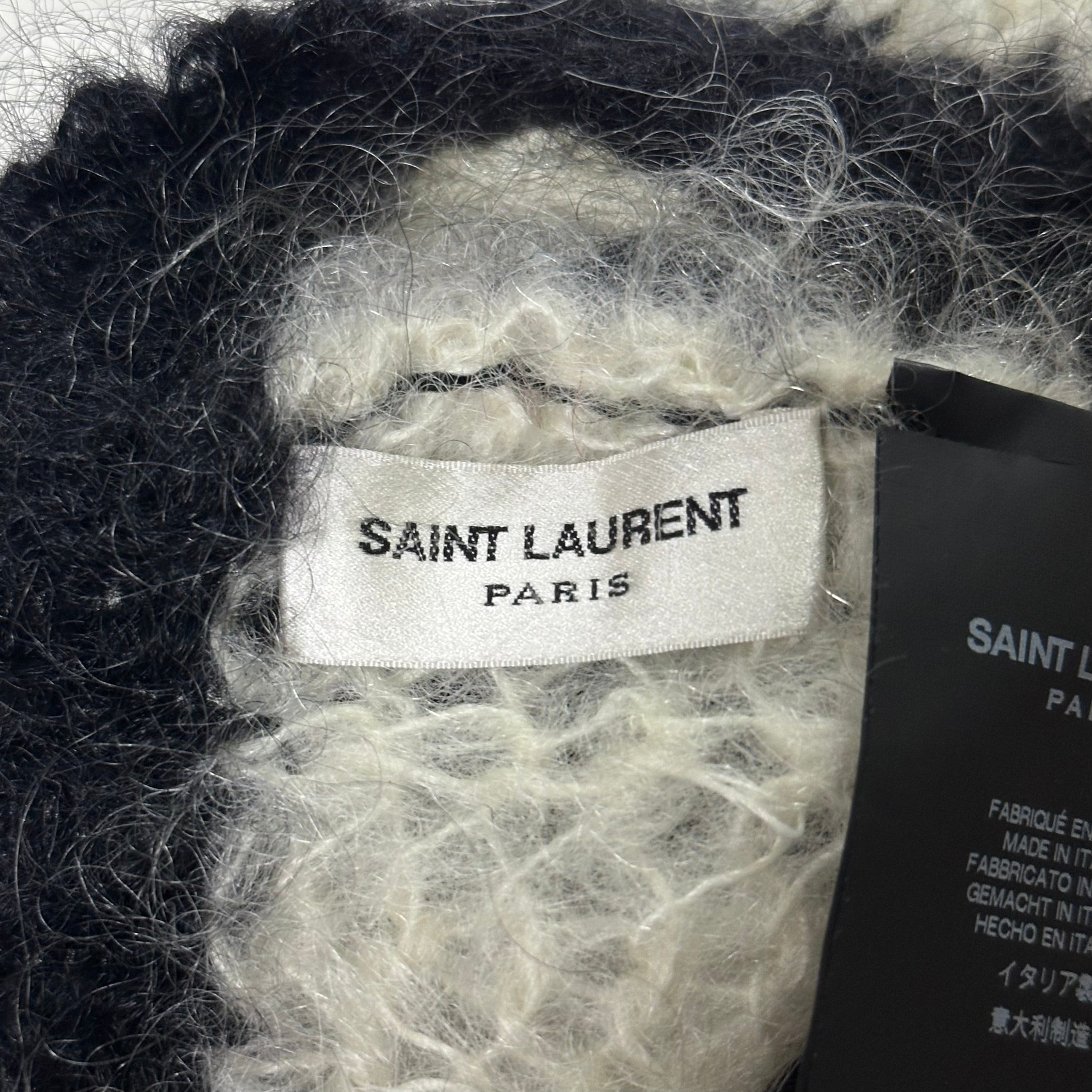 SAINT LAURENT Fall Winter 2013 Striped Mohair Beanie - 5