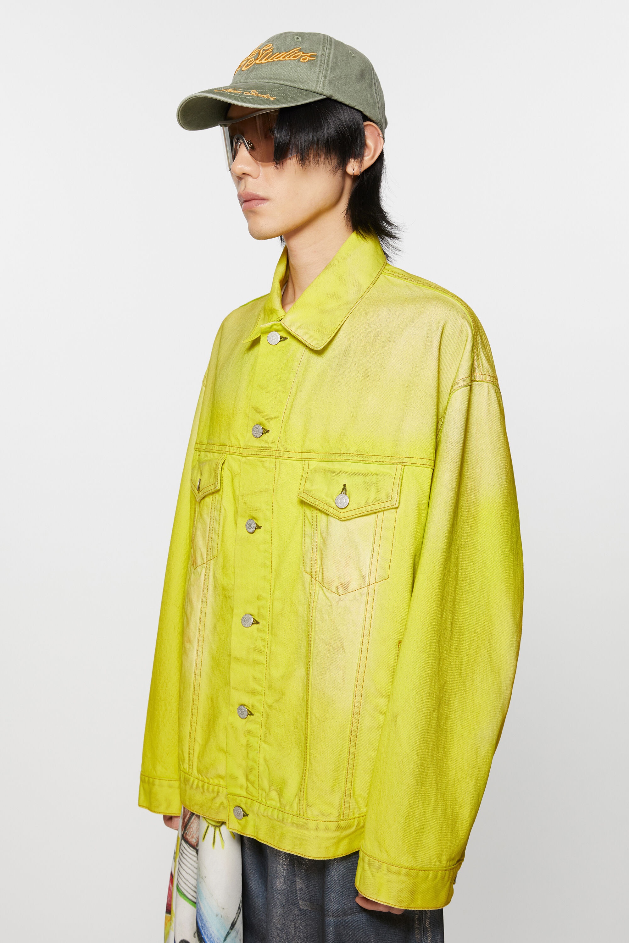 Denim jacket - Oversized fit - Neon yellow - 3