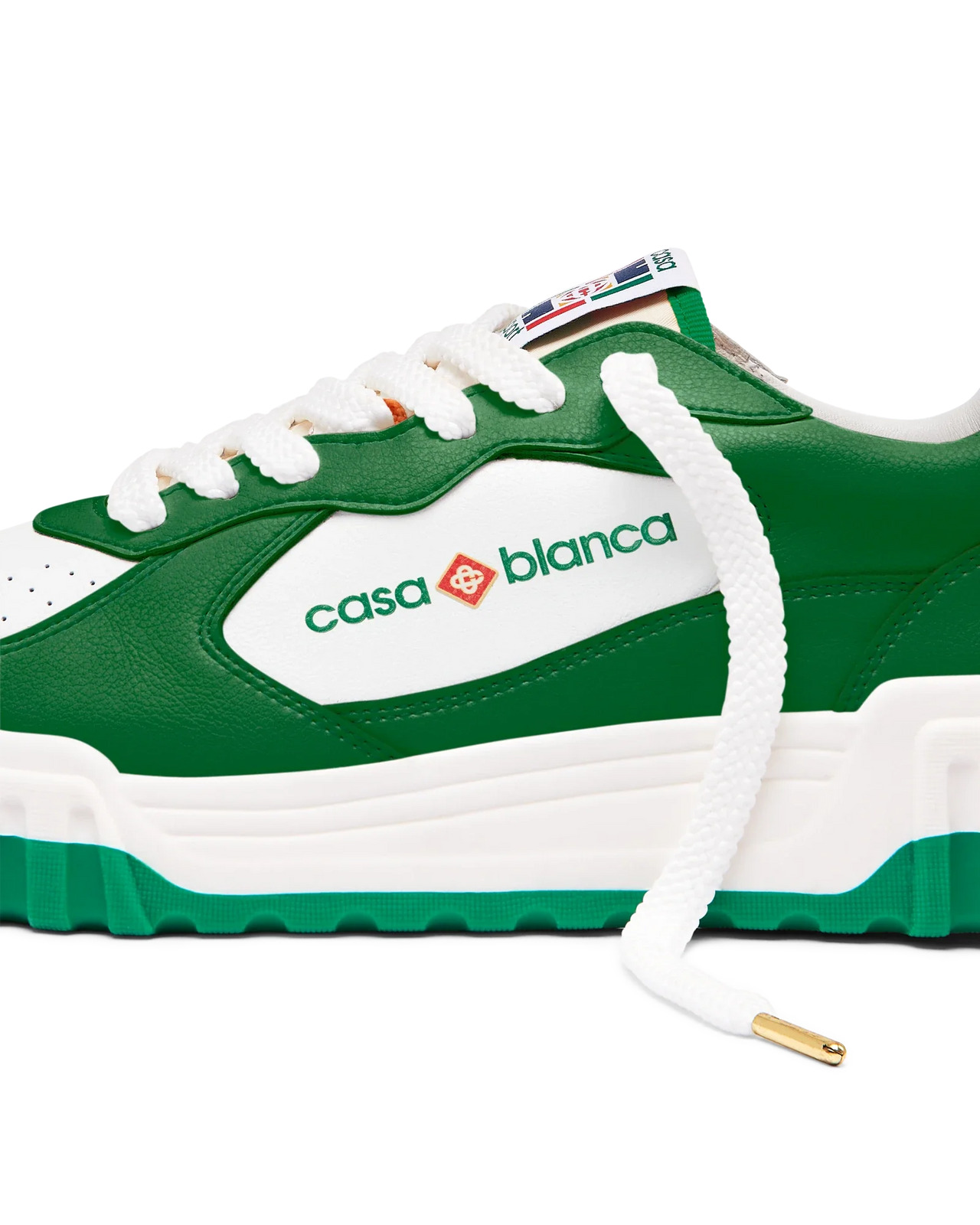 Mens The Court Green & White Sneaker - 9