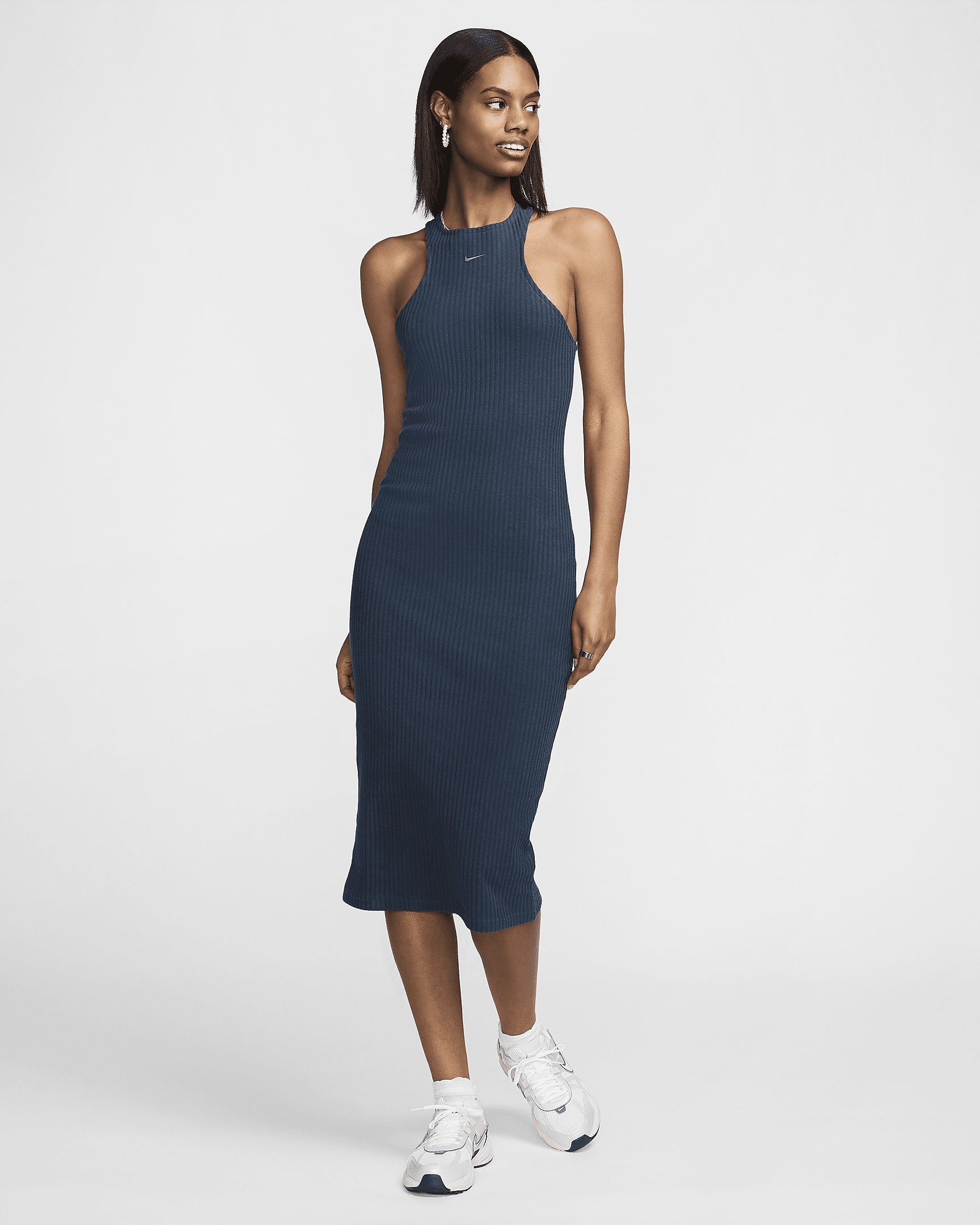 Nike Sportswear Chill Rib Women's Slim Sleeveless Midi Dress - 1