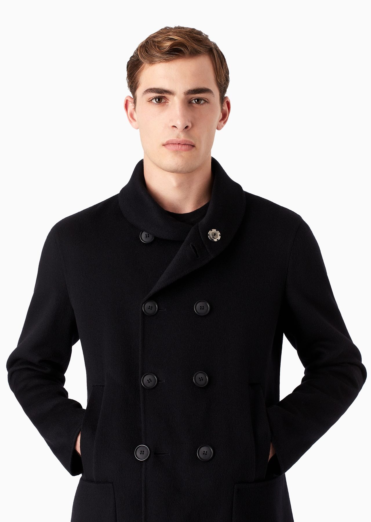 Icon double-breasted coat in double cashmere - 6