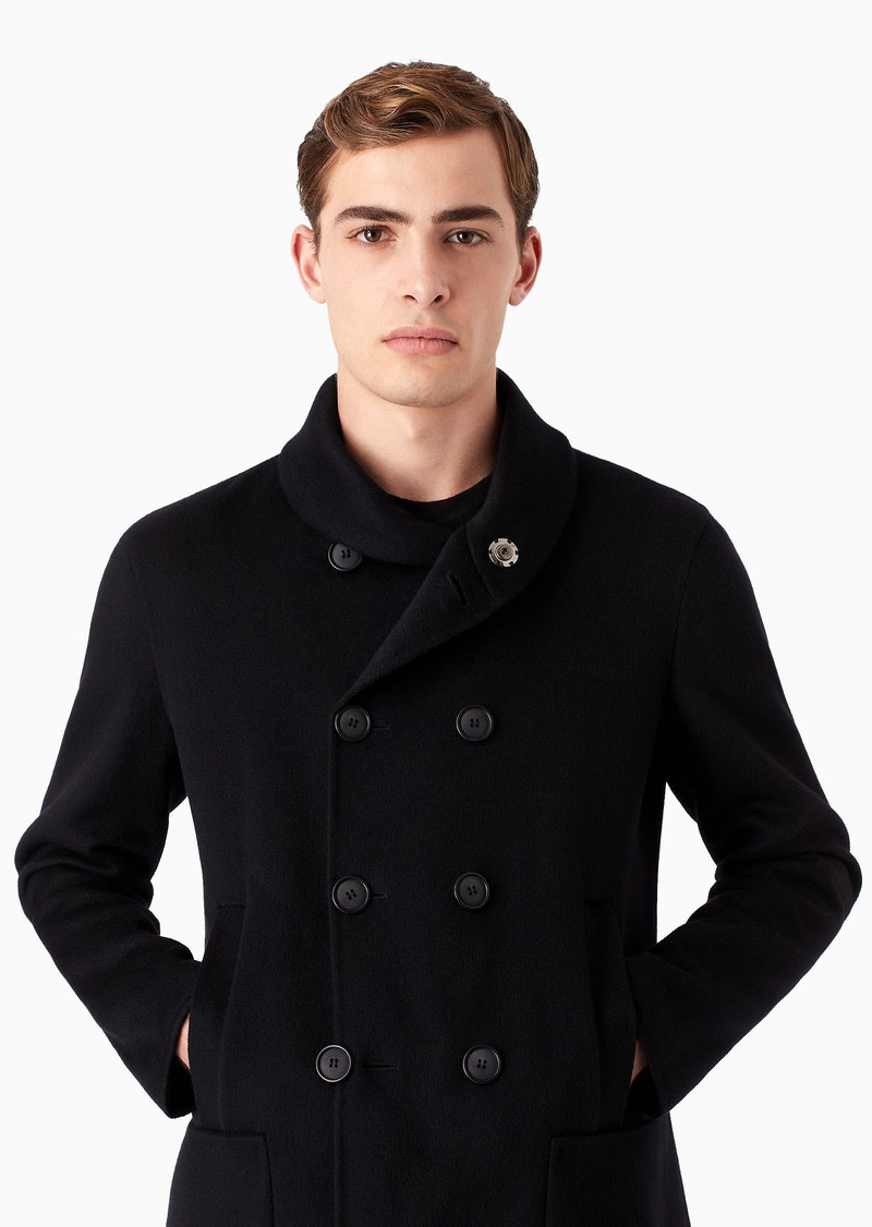 Icon double-breasted coat in double cashmere 6