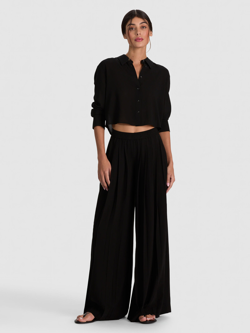 JENNA PLEATED PANT - BLACK 3