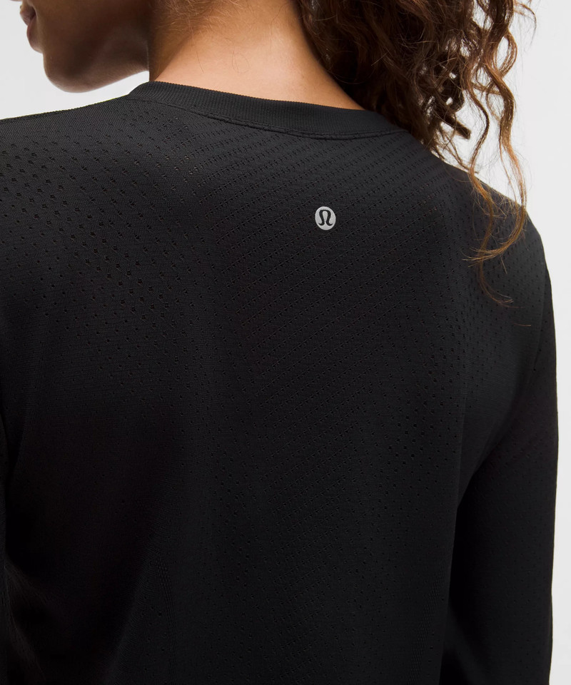 Swiftly Open-Hole V-Neck Long-Sleeve Shirt 6